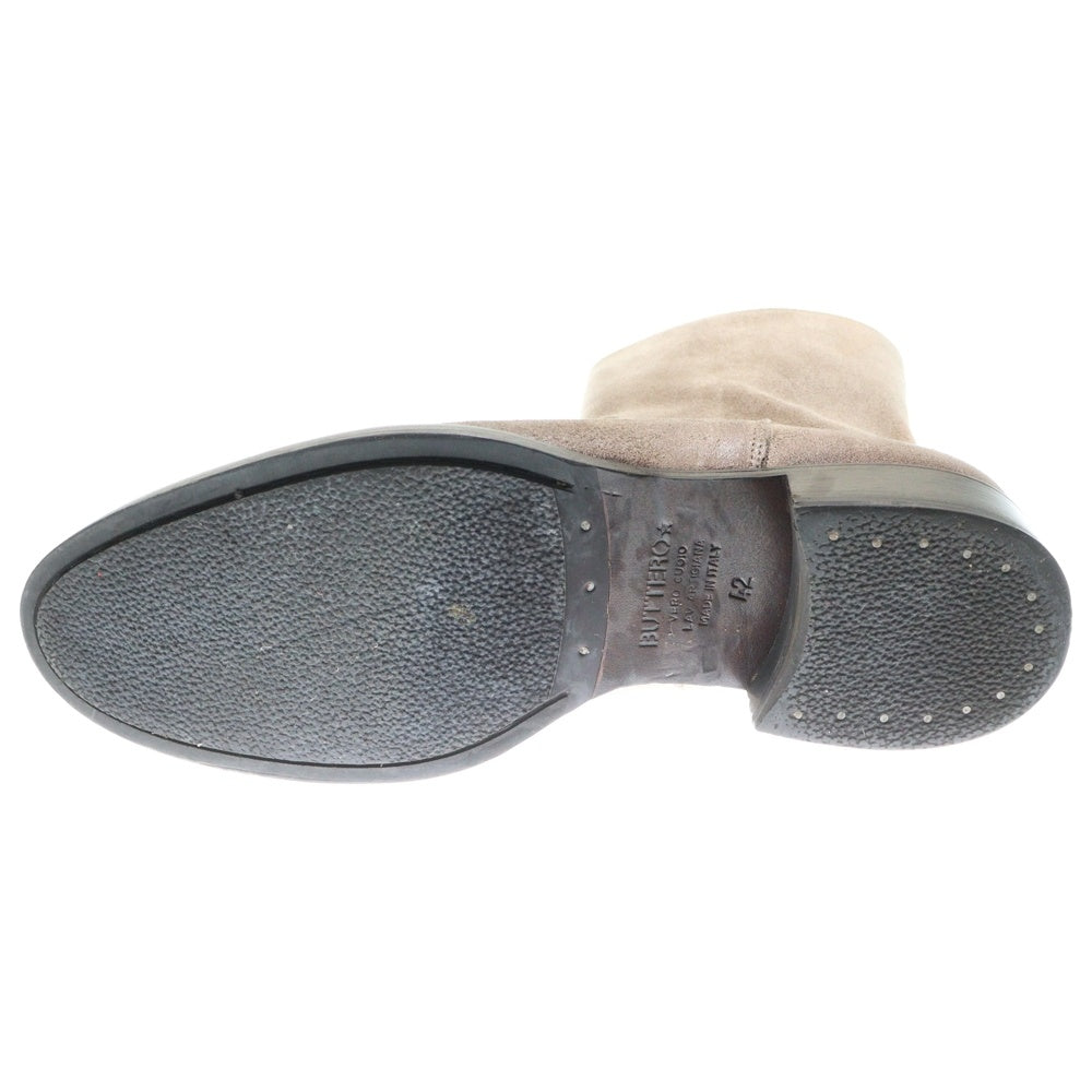 BUTTERO(ブッテロ) サイドジップ スエード ブーツ B825 ブラウン