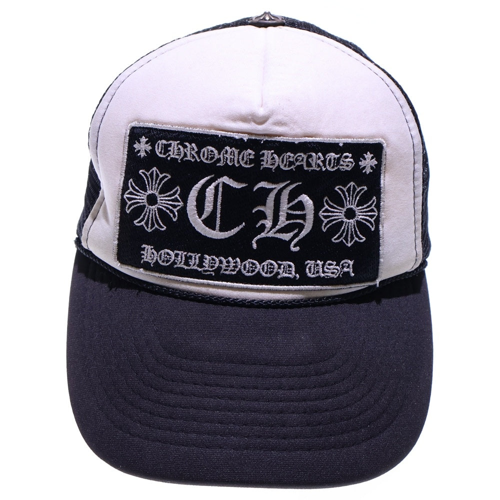 CHROME HEARTS(クロムハーツ) OLD TRUCKER CAP オールド CHパッチ メッシュトラッカーキャップ ブラック/ホワイト