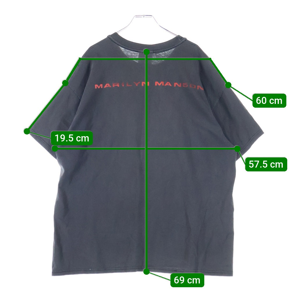 VINTAGE(ヴィンテージ) 90s MARILYN MANSON GOD IS IN THE TV マリリンマンソン ゴッドイズザティーヴィー Tシャツ 半袖カットソー ブラック