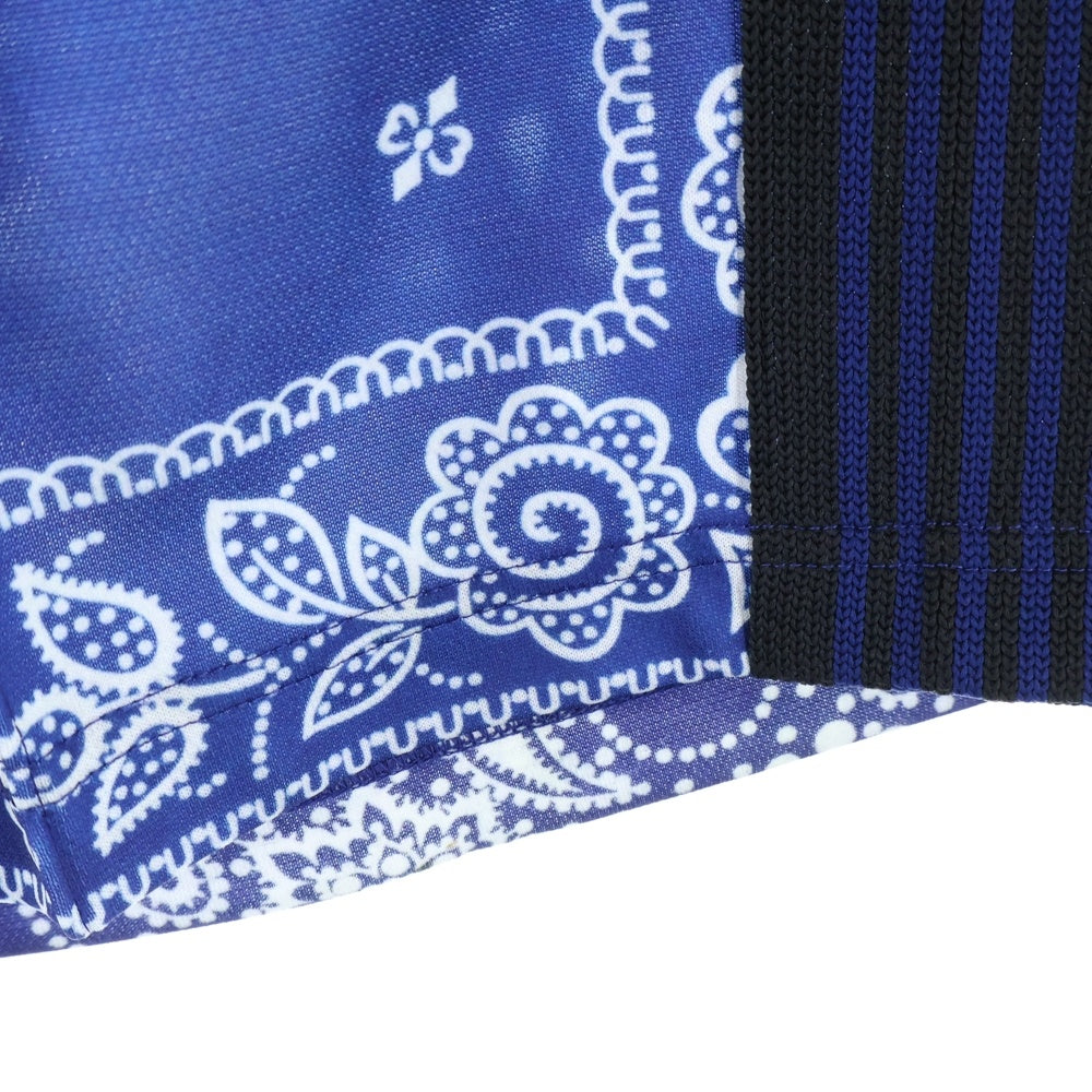 Needles(ニードルス) ×MIYAGIHIDETAKA Bandana Print Track Short バンダナプリント ジップポケット トラックショーツ ブルー PU1722