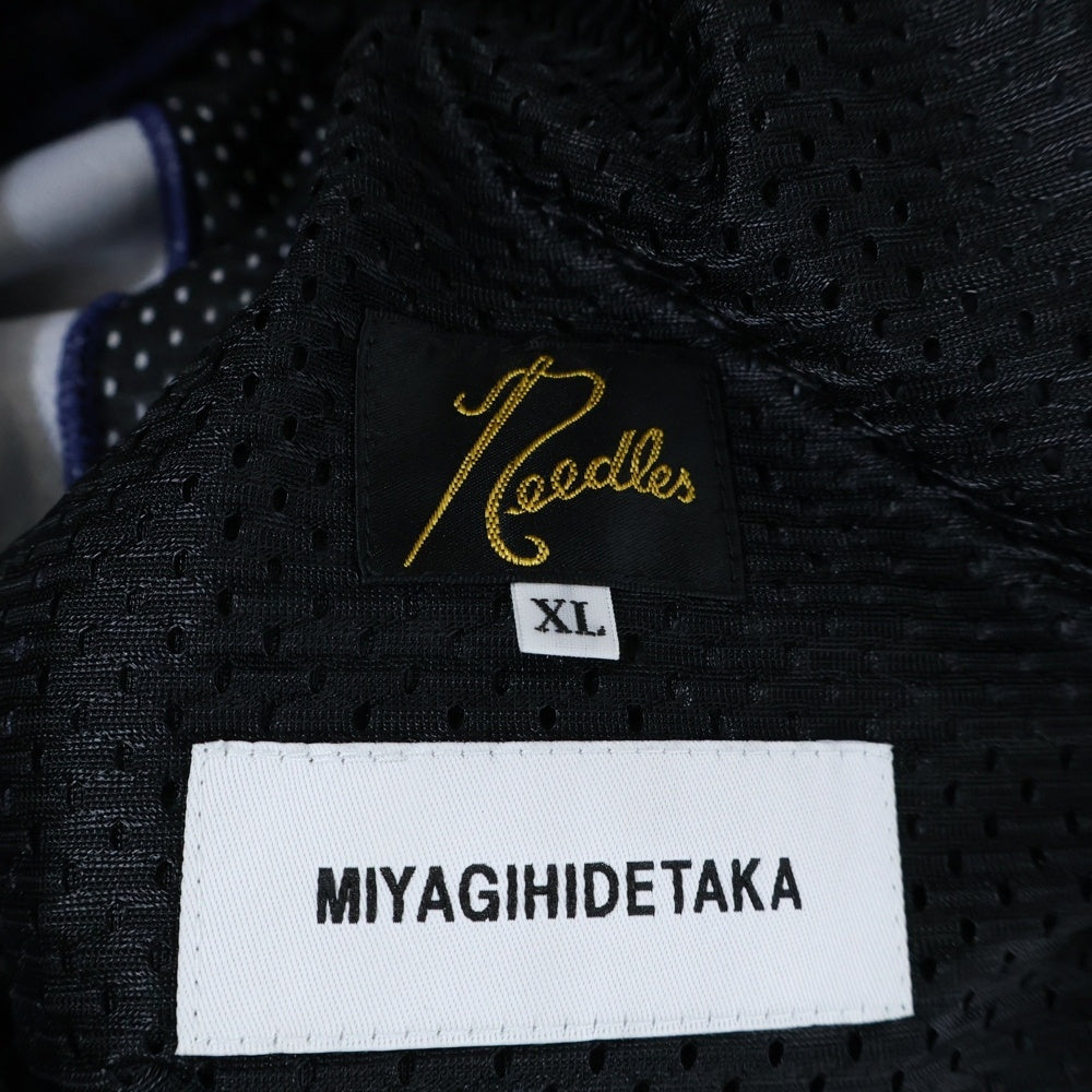 Needles(ニードルス) ×MIYAGIHIDETAKA Bandana Print Track Short バンダナプリント ジップポケット トラックショーツ ブルー PU1722