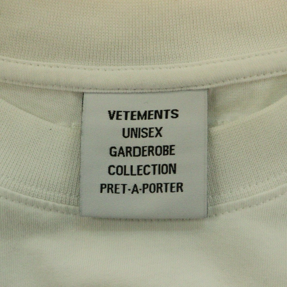 VETEMENTS(ヴェトモン) 24SS LIGHT JERSEY TEE UE64TR150W ラバーロゴ半袖Tシャツ ホワイト