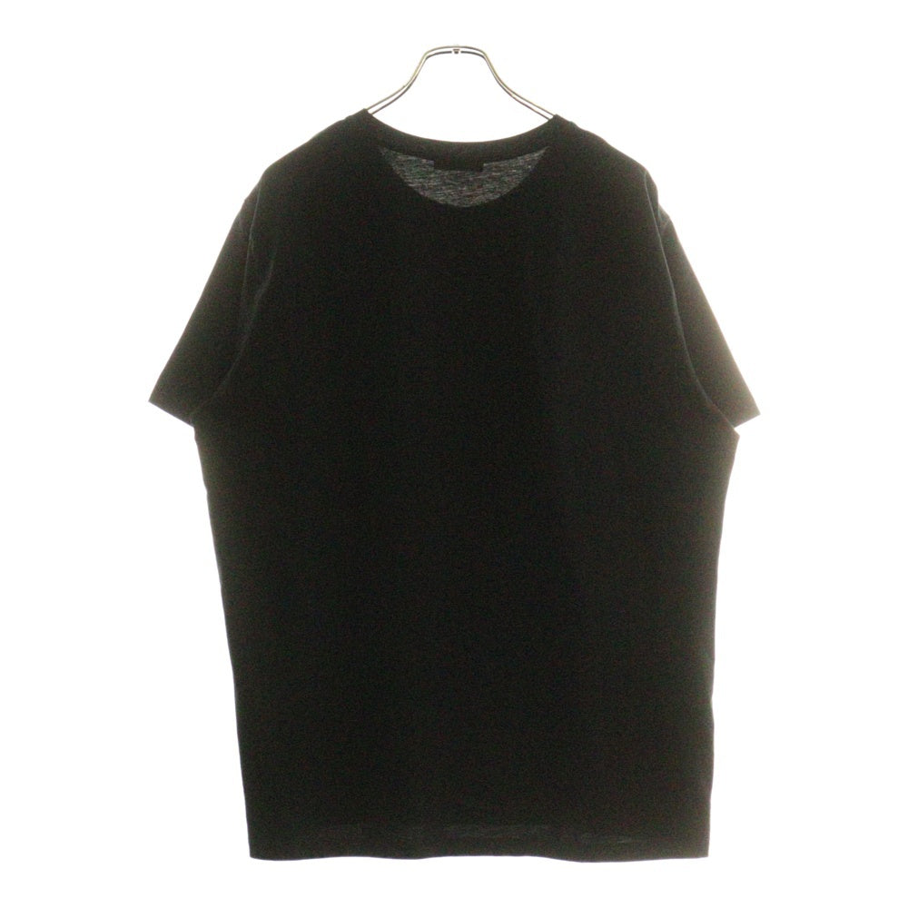 BALMAIN(バルマン) METALLIZED FLOCKED TEE EG010BB99 立体ロゴプリント半袖Tシャツ ブラック