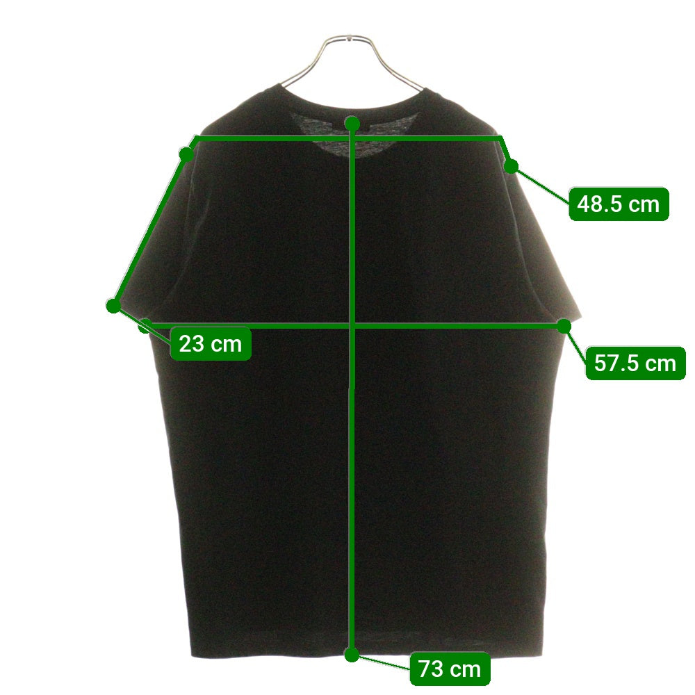 BALMAIN(バルマン) METALLIZED FLOCKED TEE EG010BB99 立体ロゴプリント半袖Tシャツ ブラック