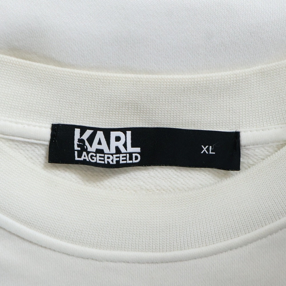 Karl Lagerfeld(カールラガーフェルト) アニメプリントロングスリーブクルーネックスウェットトレーナー 705063 ホワイト