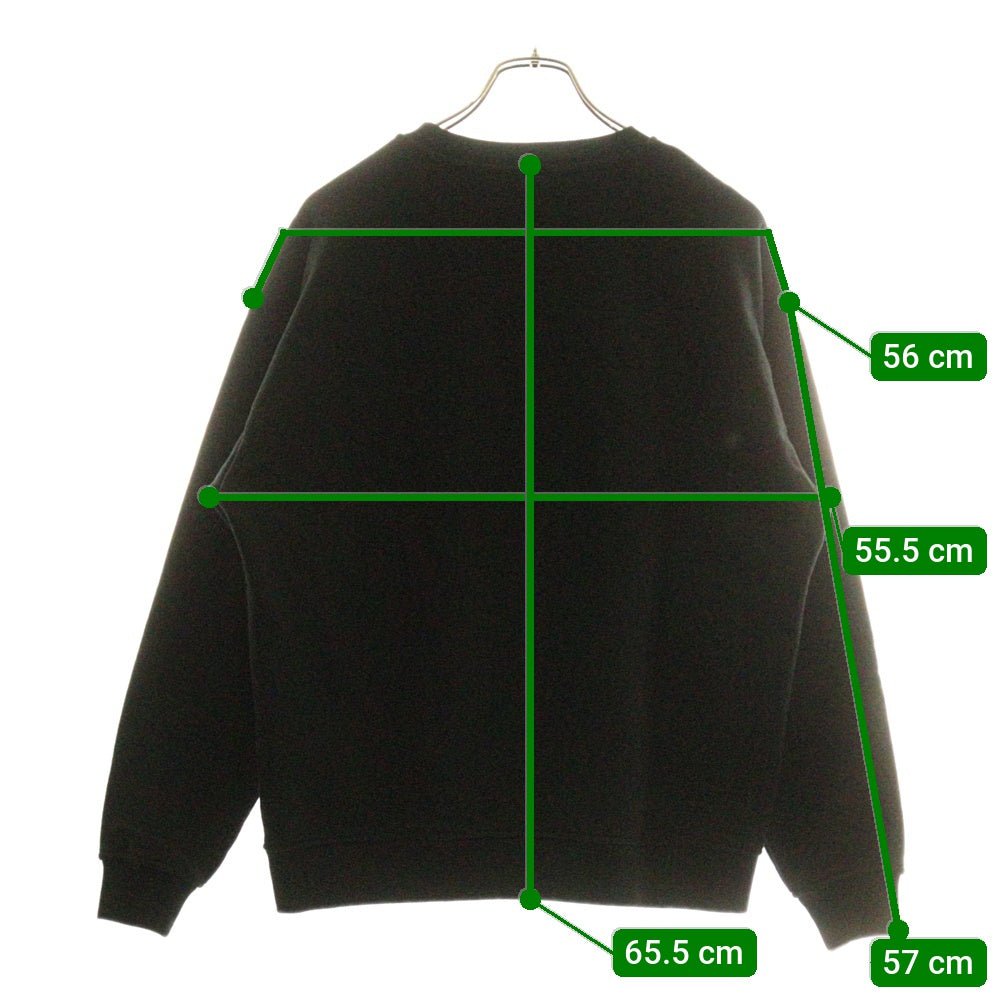 KITH(キス) ×THE SIMPSONS EMBROIDERED SWEAT シンプソンズ フロント刺繍 クルーネックスウェット ブラック 21-070-060-0015-1-0