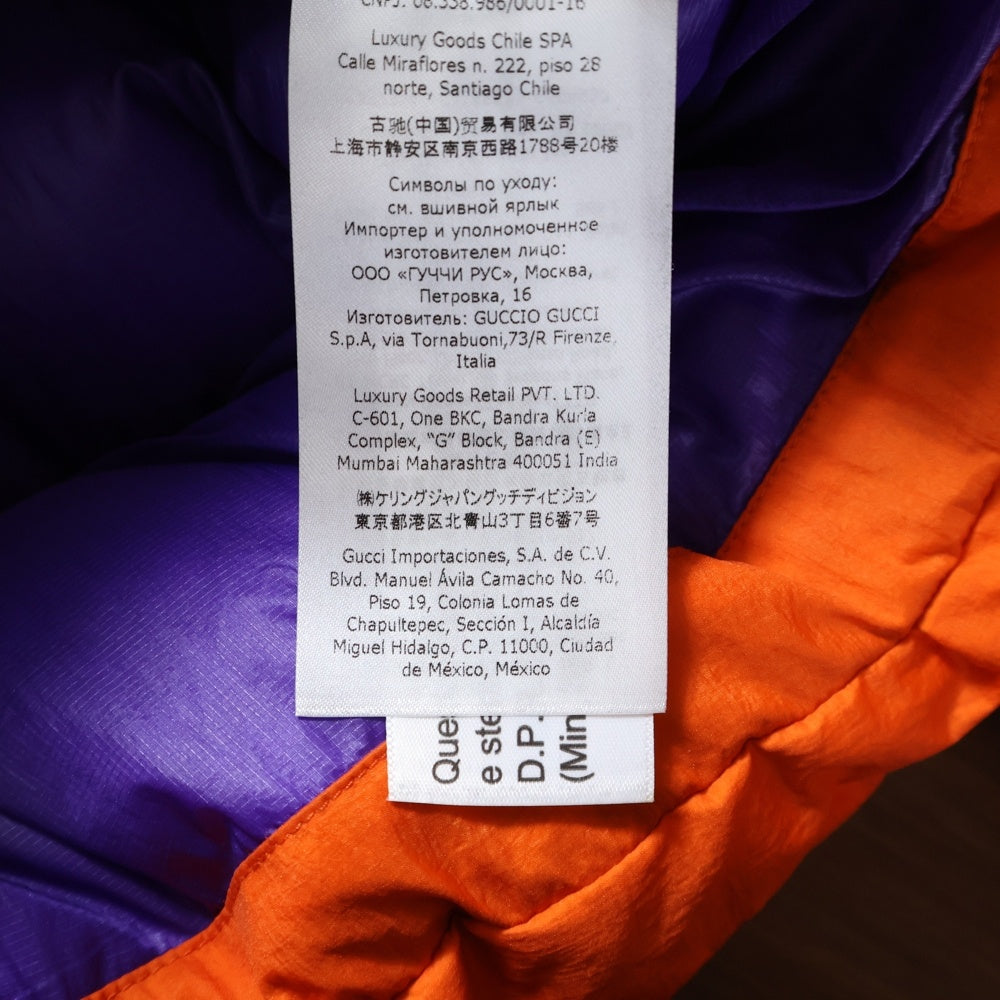 GUCCI(グッチ) ×THE NORTH FACE PADDED JACKET ノースフェイス ダウンジャケット オレンジ 663726 XAACY