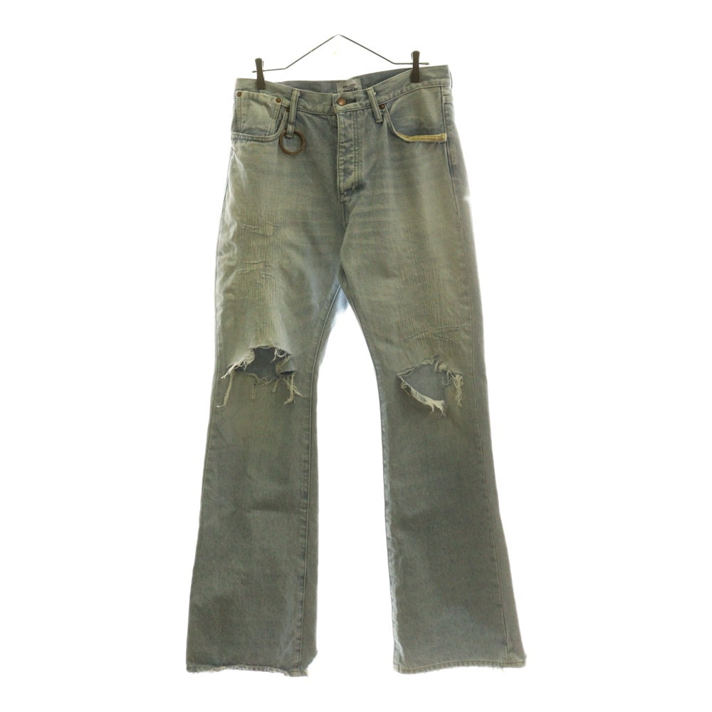 greatLand(グレイトランド) ×ASKYURSELF アスクユアセルフ ダメージ加工フレアデニム インディゴ