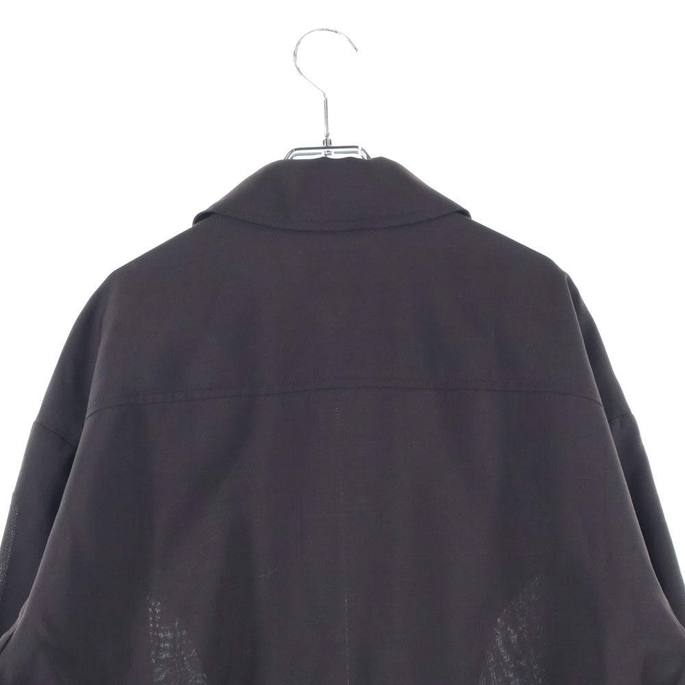 miumiu(ミュウミュウ) 24SS ロゴワッペン ジップアップジャケット ML1041 ブラウン