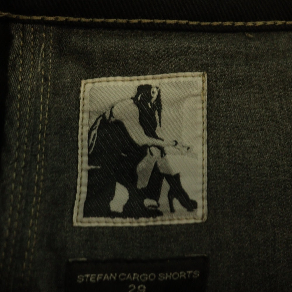 DRKSHDW(ダークシャドウ) STEFAN CARGO SHORTS ステファン カーゴショーツ コーティングデニムハーフパンツ ブラック DU01E3358-DCF