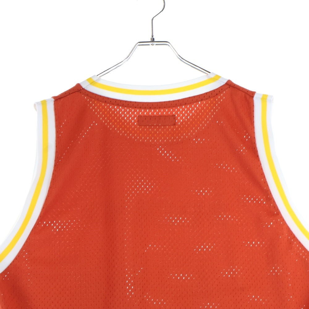 PHENOMENON(フェノメノン) ロゴプリントメッシュタンクトップ オレンジ