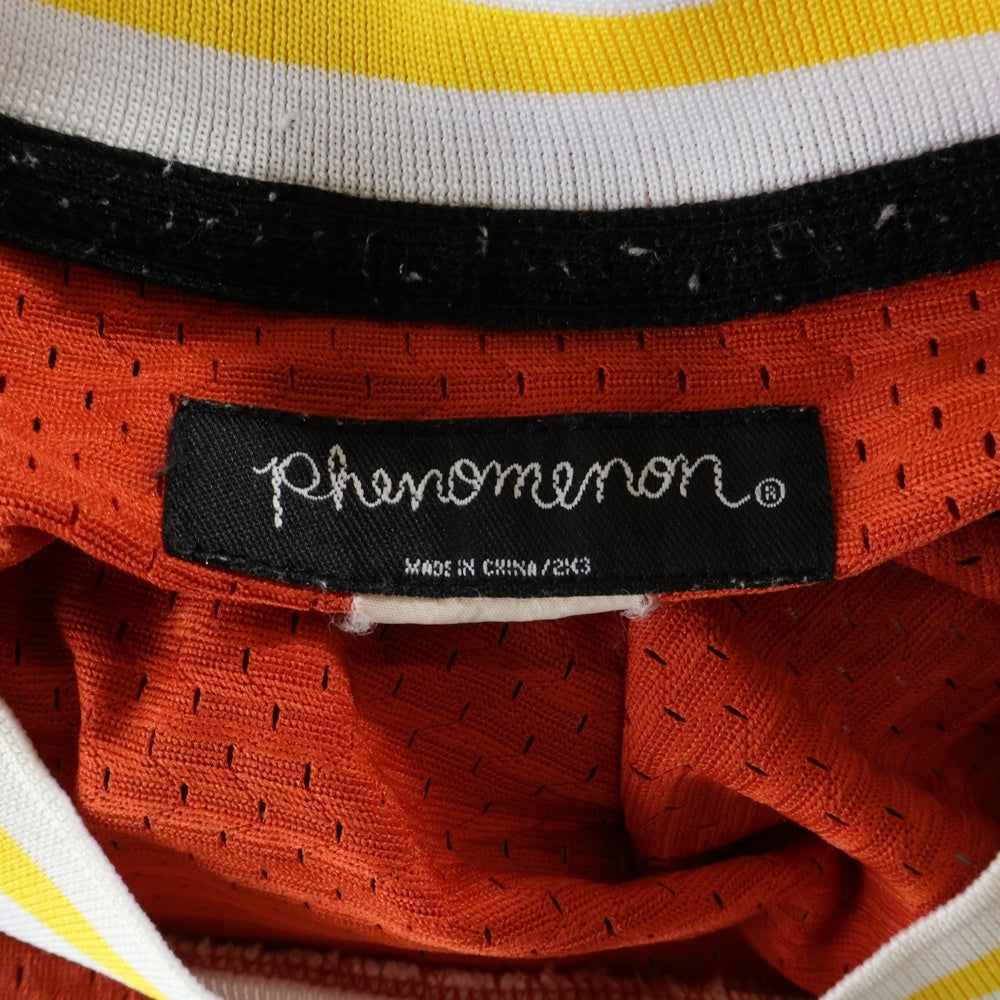 PHENOMENON(フェノメノン) ロゴプリントメッシュタンクトップ オレンジ