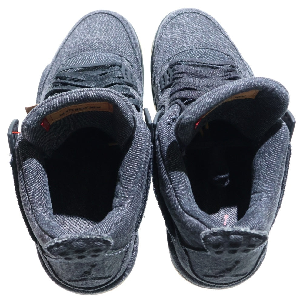 NIKE(ナイキ) ×Levi's AIR JORDAN 4 RETRO AO2571-001 リーバイス エアジョーダン4 デニム ハイカットスニーカー ブラック US8.5/26.5cm