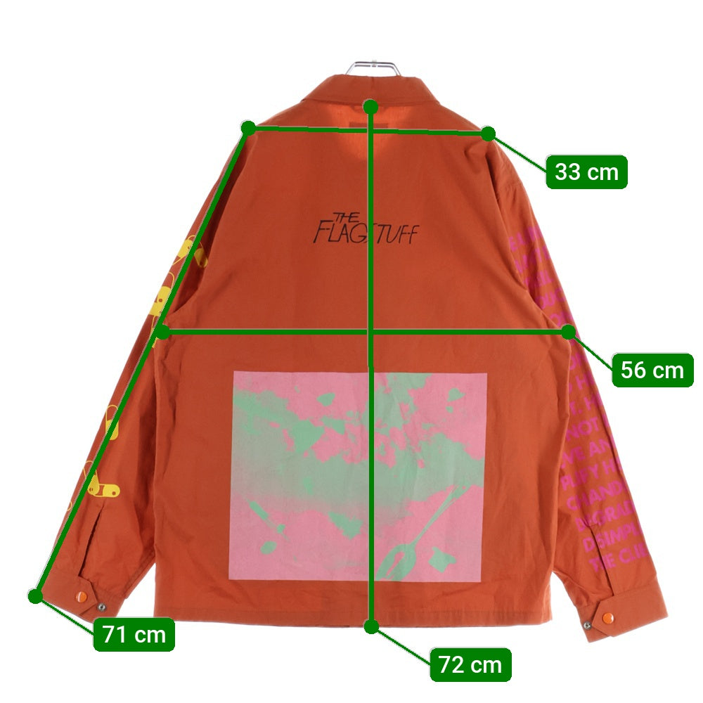 FLAGSTUFF(フラッグスタッフ) 17AW パッチワークプリント長袖シャツ 2017AW-FS-13 オレンジ
