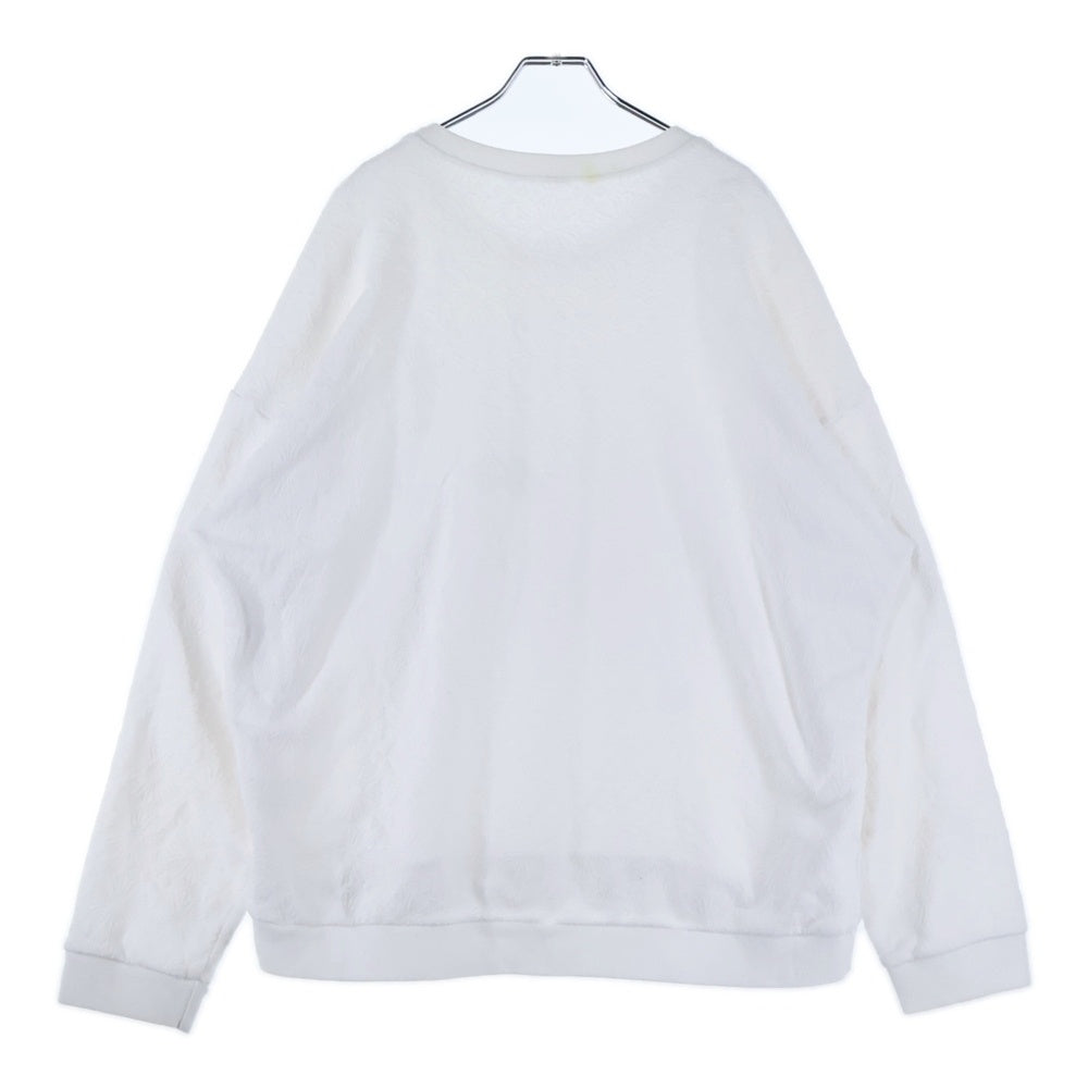 CHROME HEARTS(クロムハーツ) Y NOT Crewneck Sweat ワイノット 総柄クロス パイル地 クルーネックスウェット ホワイト