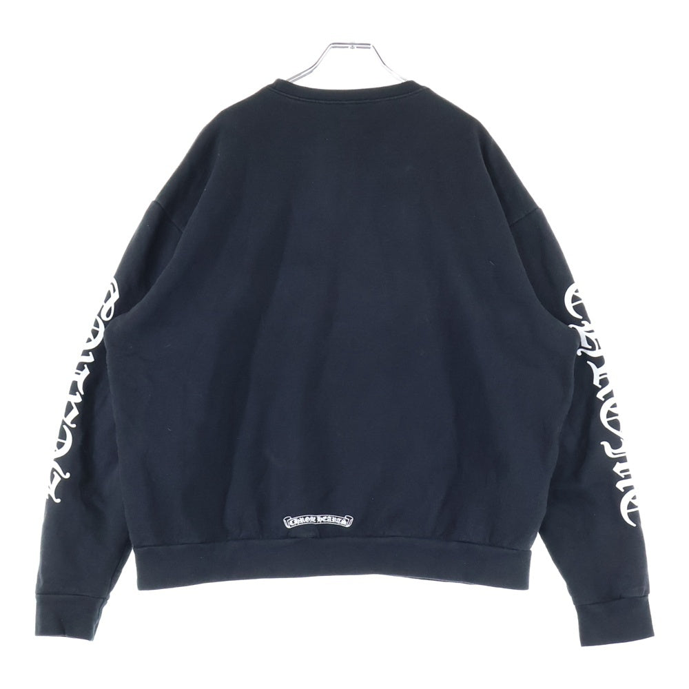 CHROME HEARTS(クロムハーツ) SWTSHRT PLVR ネックロゴプリント クルーネックスウェットトレーナー ブラック