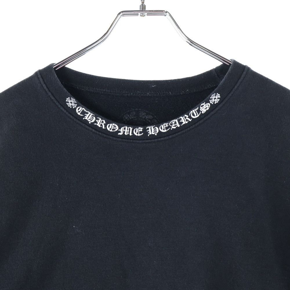CHROME HEARTS(クロムハーツ) SWTSHRT PLVR ネックロゴプリント クルーネックスウェットトレーナー ブラック