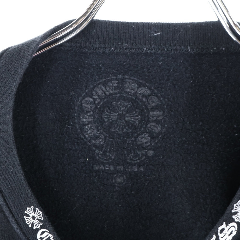 CHROME HEARTS(クロムハーツ) SWTSHRT PLVR ネックロゴプリント クルーネックスウェットトレーナー ブラック