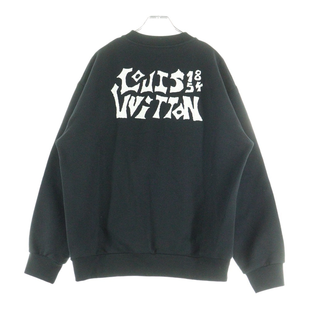 LOUIS VUITTON(ルイヴィトン) LVコミックス オウルパッチ クルーネックスウェットトレーナー ブラック RM231 VW3 HOY79W