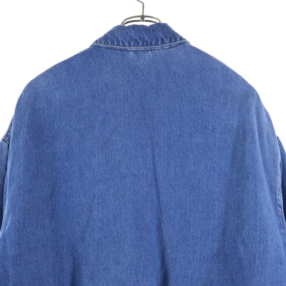 miumiu(ミュウミュウ) ロゴ刺繍 デニムダウンジャケット ダブルジップ インディゴ GWB219 S000 15PP