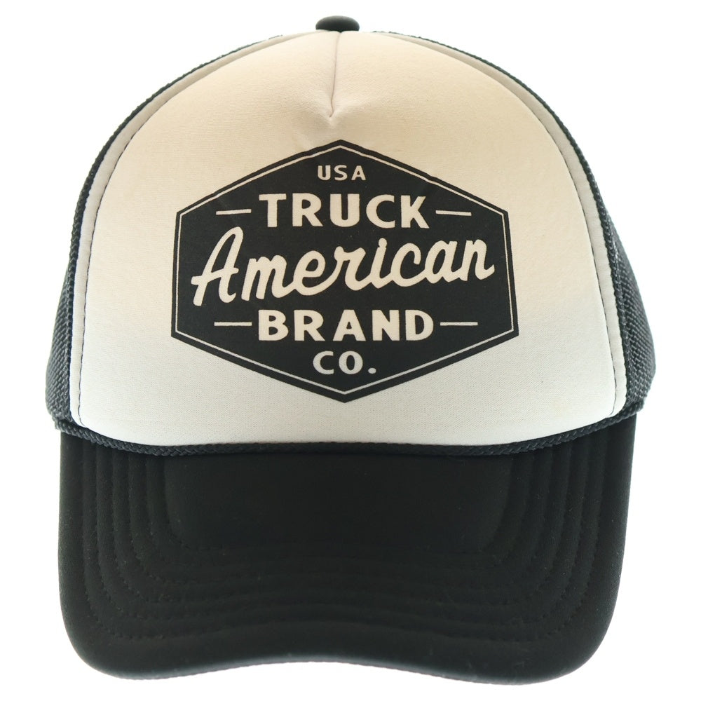 NO BRAND(ノーブランド) メッシュ トラッカーキャップ ブラック/ホワイト