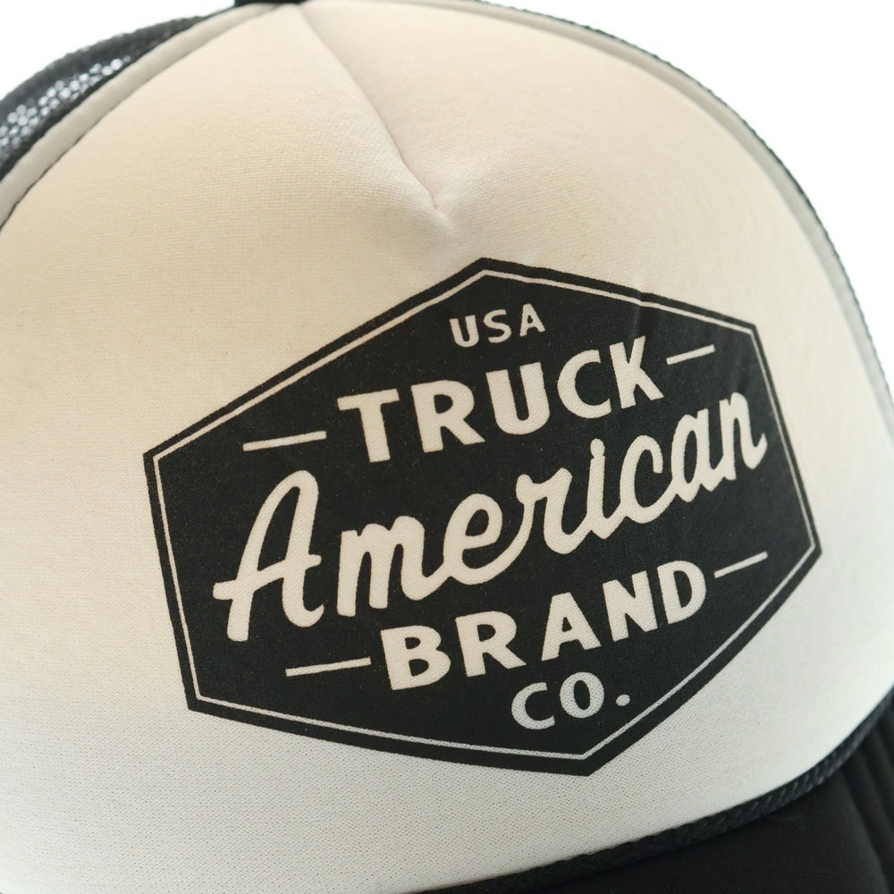 NO BRAND(ノーブランド) メッシュ トラッカーキャップ ブラック/ホワイト