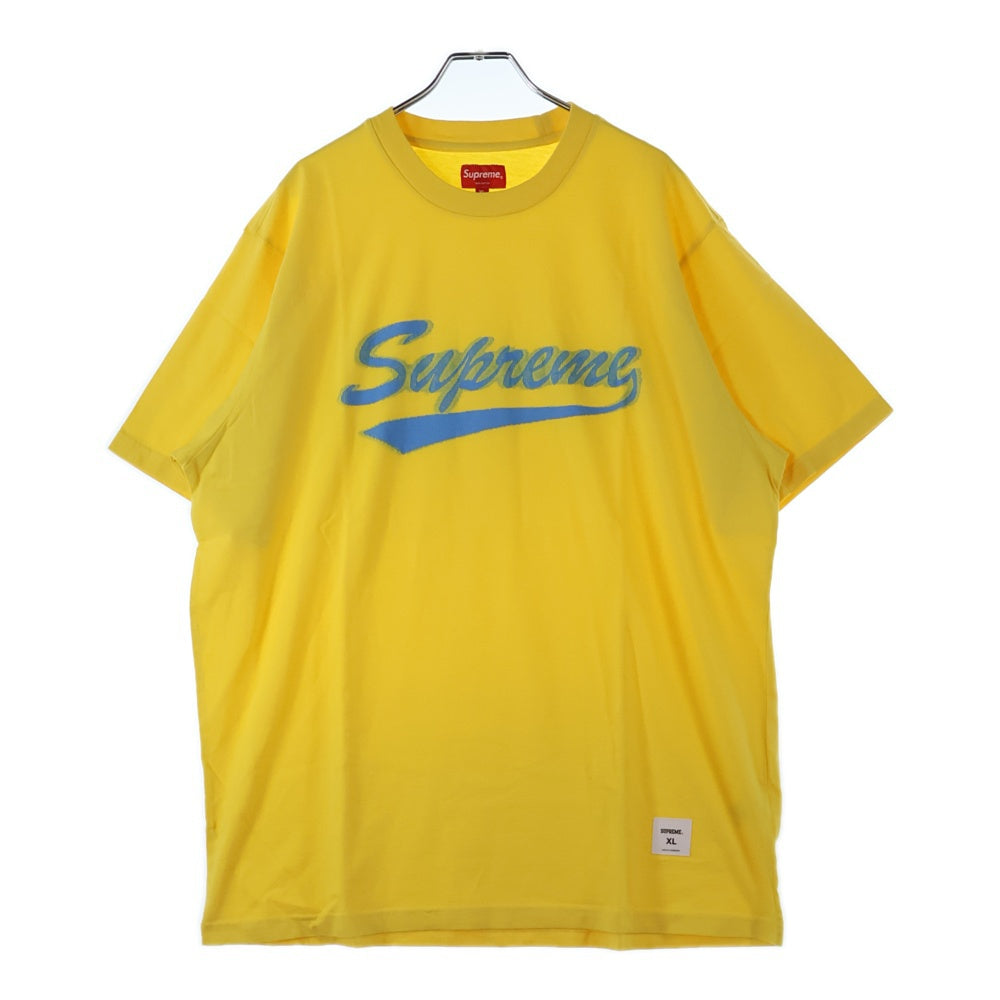 SUPREME(シュプリーム) 20SS Intarsia Script Tee インターシャロゴ 半袖Tシャツカットソー イエロー