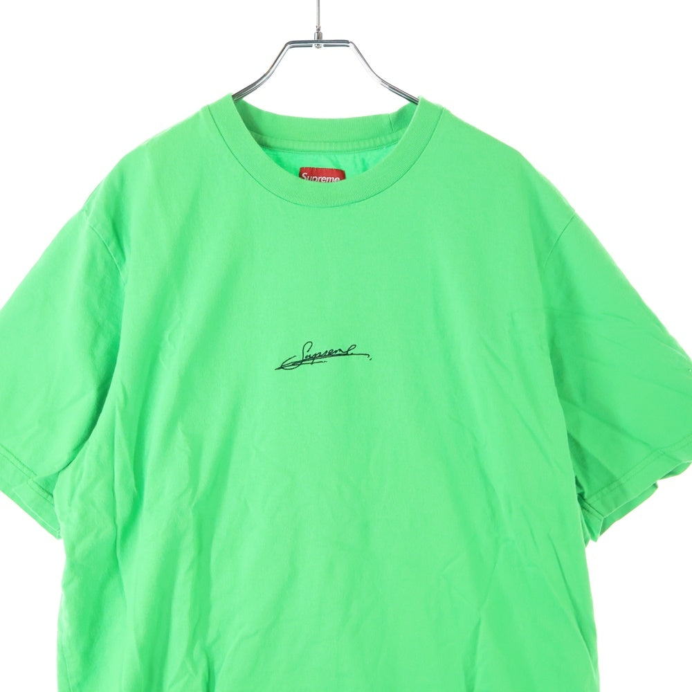 SUPREME(シュプリーム) 20SS Signature S/S Top シグネチャーロゴ半袖Tシャツ グリーン カットソー