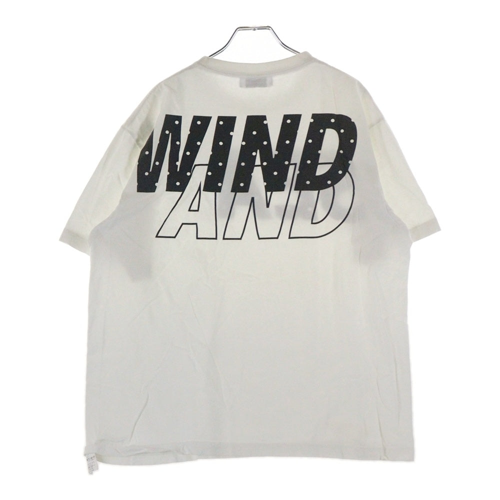 WIND AND SEA(ウィンダンシー) 19AW ×BIOTOP別注 Dドットロゴプリント 半袖Tシャツカットソー ホワイト WDS-BTP19A-CS-02