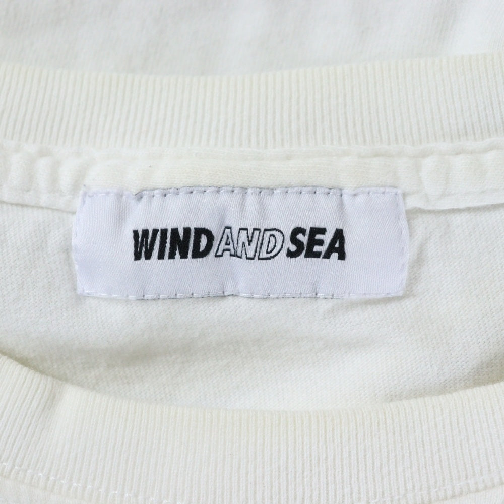 WIND AND SEA(ウィンダンシー) 19AW ×BIOTOP別注 Dドットロゴプリント 半袖Tシャツカットソー ホワイト WDS-BTP19A-CS-02