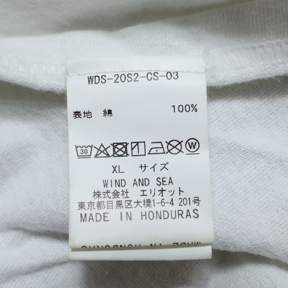 WIND AND SEA(ウィンダンシー) 20SS POCKET TEE フロント ポケット 半袖Tシャツカットソー ホワイト WDS-20S2-CS-03