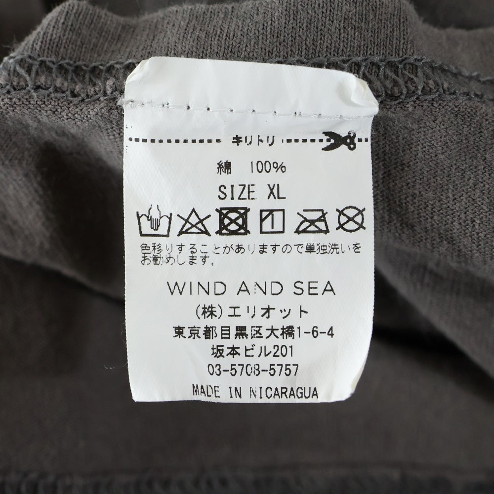 WIND AND SEA(ウィンダンシー) ×AMERI フロント刺? プリント 長袖Tシャツカットソー グレー WDS-AMR-03