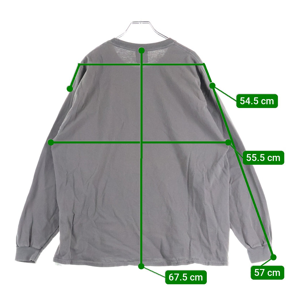 WIND AND SEA(ウィンダンシー) ×AMERI フロント刺? プリント 長袖Tシャツカットソー グレー WDS-AMR-03