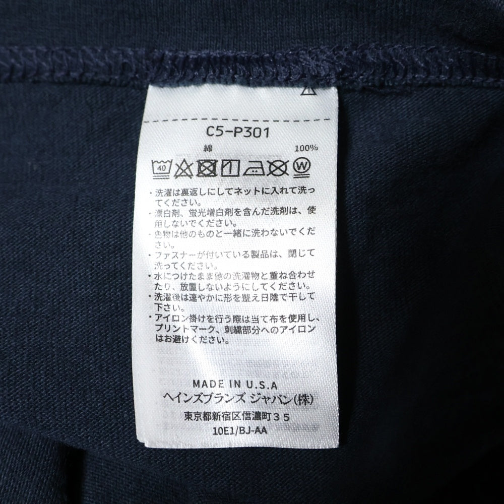 CHAMPION(チャンピオン) YALE フロントプリント 半袖Tシャツカットソー ネイビー C5-P301