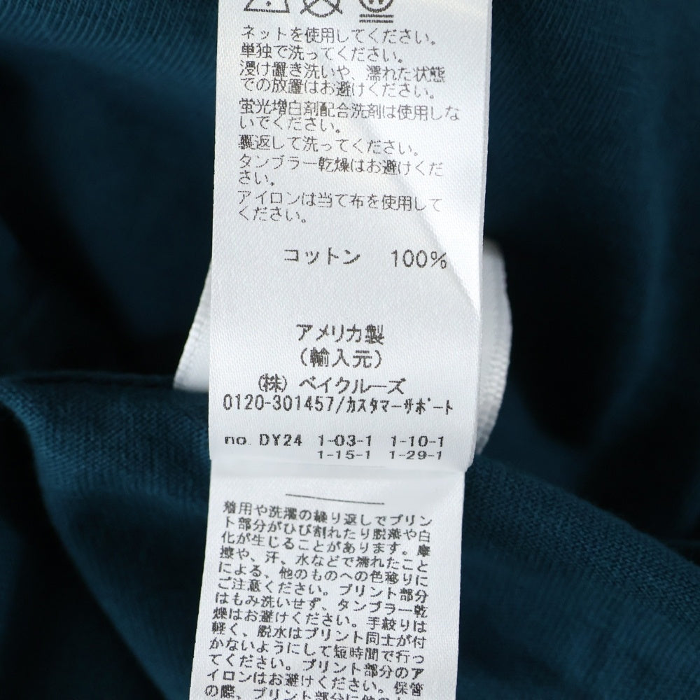 NOAH(ノア) FLOWERS POCKET TEE 袖フラワープリント ポケット 長袖Tシャツカットソー グリーン 23-070-122-0059-1-0