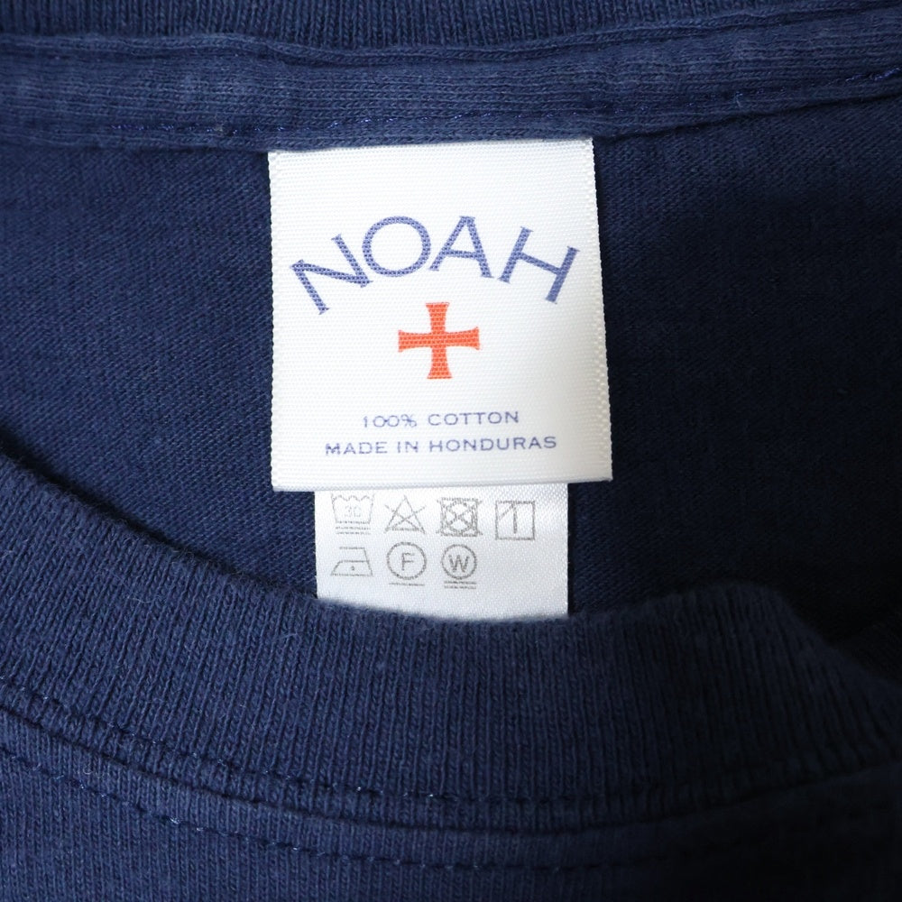 NOAH(ノア) NYC CORE LOGO TEE フロント ロゴ刺繍 半袖Tシャツカットソー ネイビー 21-071-122-0042-1-0
