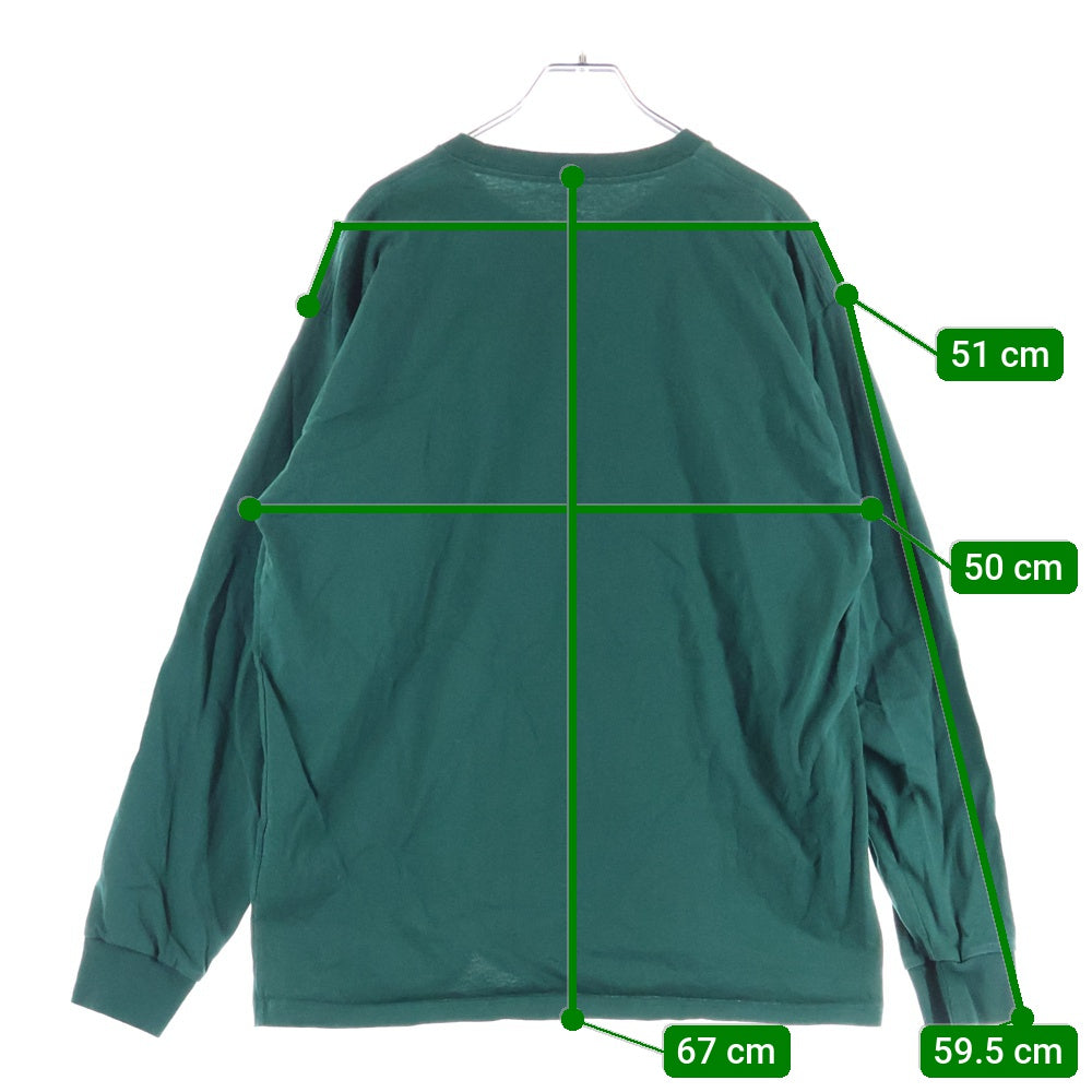 CARHARTT(カーハート) ロゴ刺繍 ポケット 長袖Tシャツカットソー グリーン A172071.827.XX.03