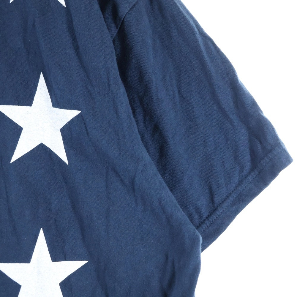 NO BRAND(ノーブランド) バックスタープリント 半袖Tシャツカットソー ネイビー