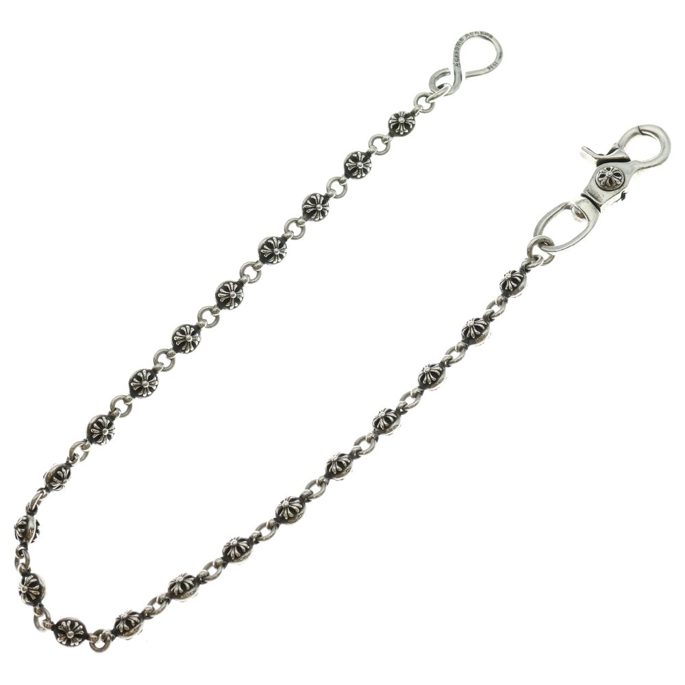 CHROME HEARTS(クロムハーツ) 2BALL LONG-S/1クリップロング#2クロスボール オールド ウォレットチェーン シルバー