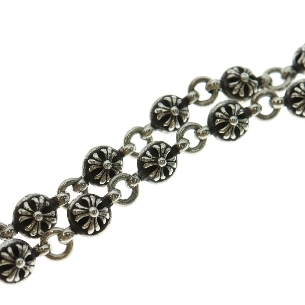 CHROME HEARTS(クロムハーツ) 2BALL LONG-S/1クリップロング#2クロスボール オールド ウォレットチェーン シルバー