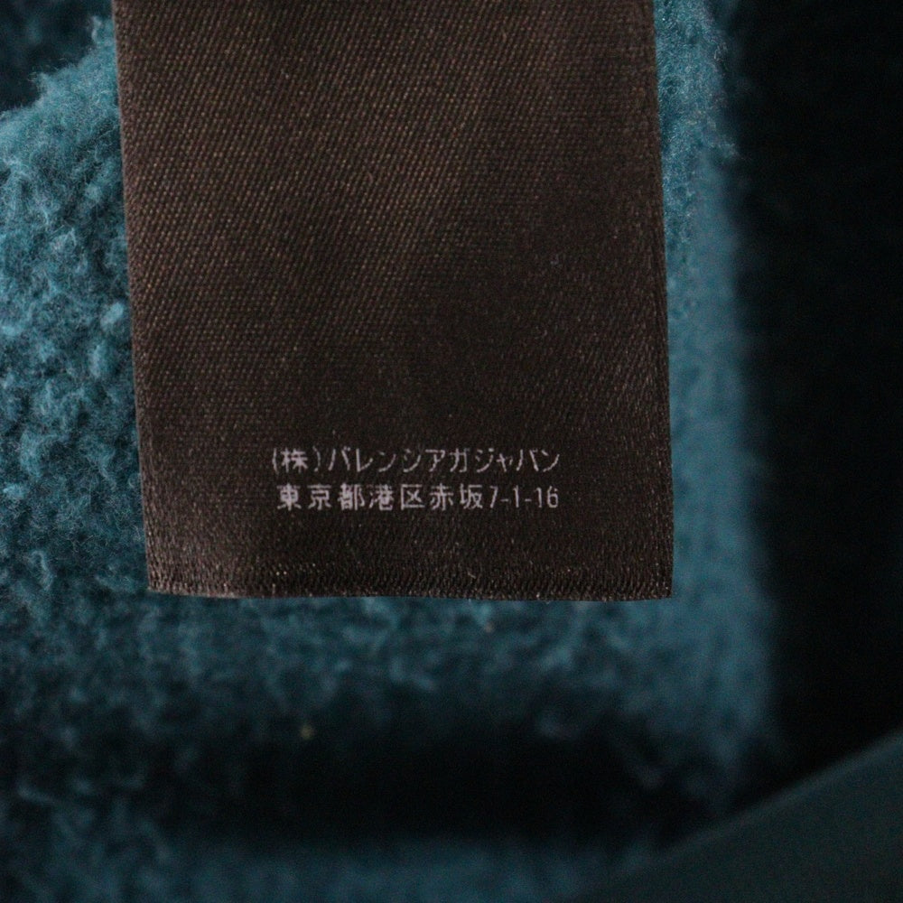 BALENCIAGA(バレンシアガ) 22SS Maison Cotton Hoodie 674986 TLVJ2 クラックプリントオーバーサイズスウェットプルオーバーパーカー ブルー