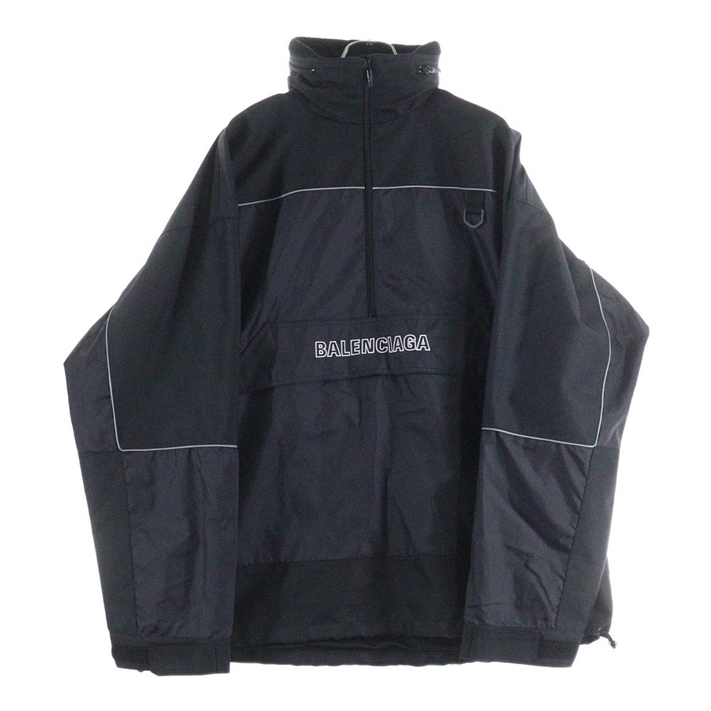 BALENCIAGA(バレンシアガ) 18AW 80sロゴウィンドブレーカーナイロンジャケット 533917 TA018 ブラック