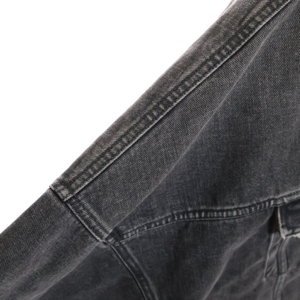 Palm Angels(パームエンジェルス) 20SS Shoulder Logo Denim Jacket PMYE006C99DEN001 バックショルダーロゴプリントデニムジャケット ブラック