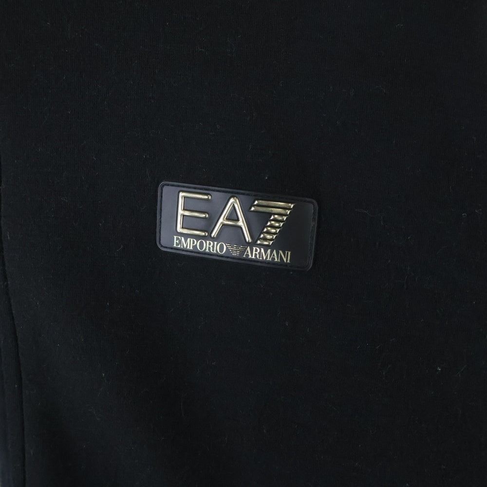 EMPORIO ARMANI EA7(エンポリオアルマーニイーエーセブン) 胸ロゴジップアップパーカー 3HPM99 PJ4EZ ブラック
