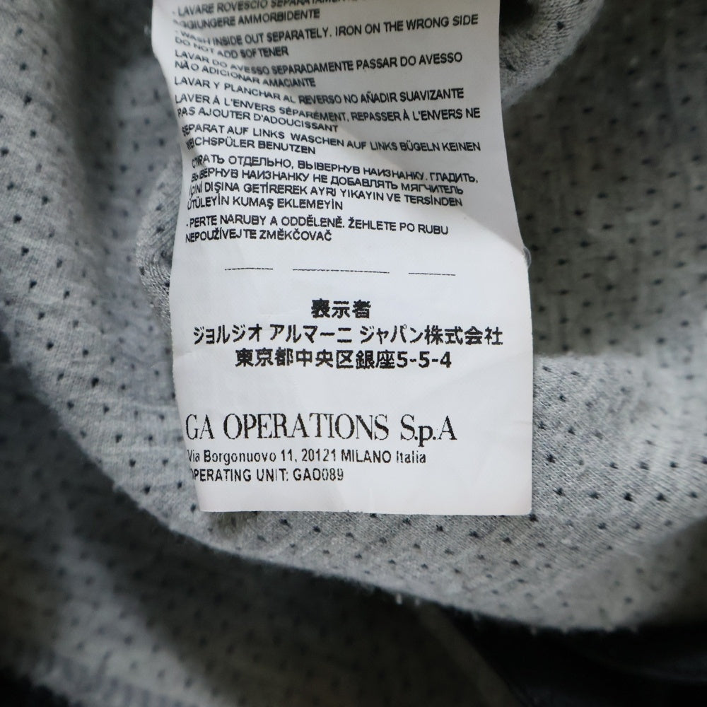 EMPORIO ARMANI EA7(エンポリオアルマーニイーエーセブン) 胸ロゴジップアップパーカー 3HPM99 PJ4EZ ブラック