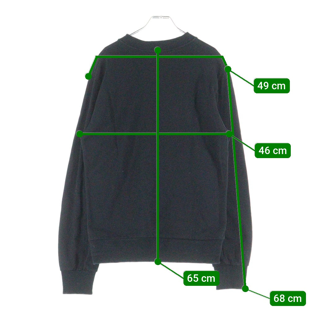 DOLCE & GABBANA(ドルチェアンドガッバーナ) クラウンKロゴ刺繍クルーネックスウェットトレーナー G9OW6Z ブラック