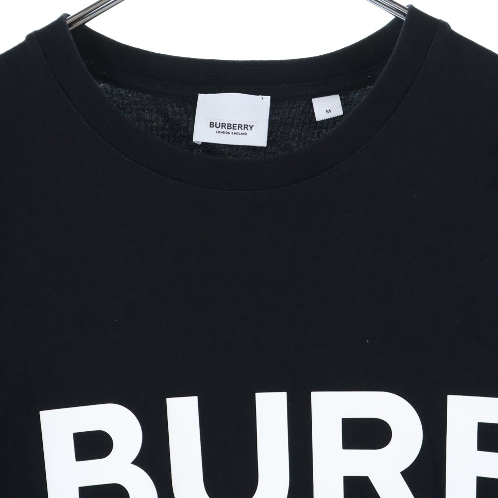 BURBERRY(バーバリー) 22SS Oversized Horseferry Print T-Shirt ホースフェリープリント半袖Tシャツ ブラック