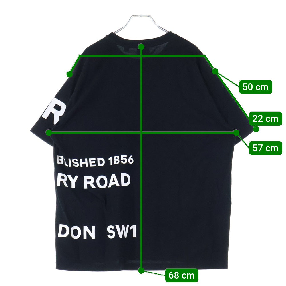 BURBERRY(バーバリー) 22SS Oversized Horseferry Print T-Shirt ホースフェリープリント半袖Tシャツ ブラック