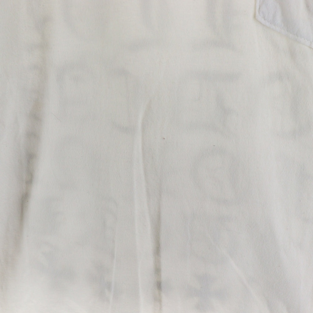 CHROME HEARTS(クロムハーツ) CH T-SHRT フロントホースシュー 英字バックプリント 半袖Tシャツ ホワイト /イエロー