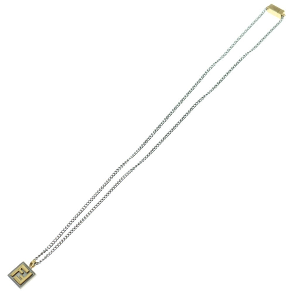 FENDI(フェンディ) FFロゴ チェーンネックレス シルバー/ゴールド